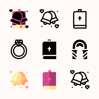Wedding icons pack