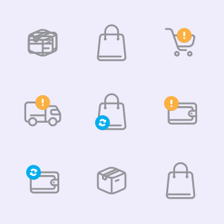 Basic E-commerce Line Color icons pack