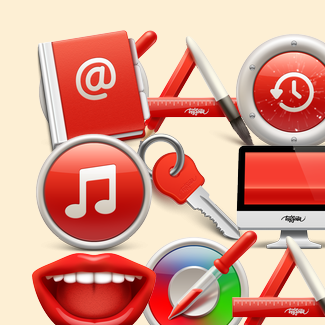 Soda Red icons pack