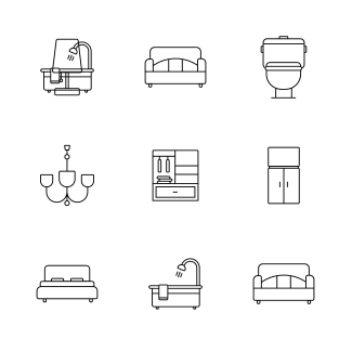 Furniture Line - Modern Classy icons pack