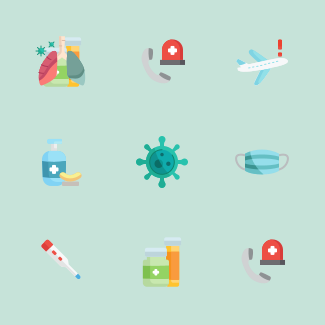 Coronavirus - Flat icons pack