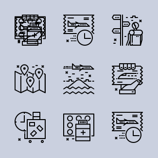 Travel and Tourism icons pack