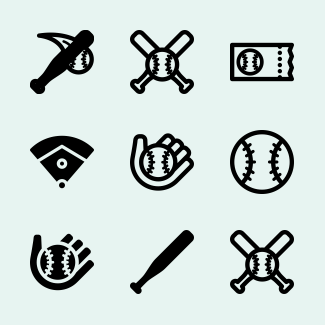 Baseball Elements icons pack