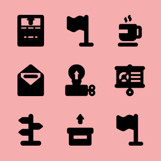 Startup and New Business Solid icons pack
