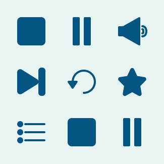 Media Player (flat) icons pack