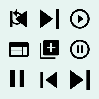 Material Audio & Video icons pack