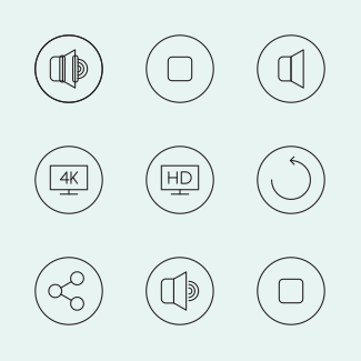 Video Player icons pack
