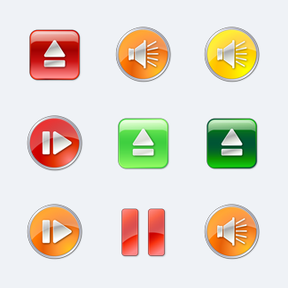 Vista Style Play/Stop/Pause icons pack