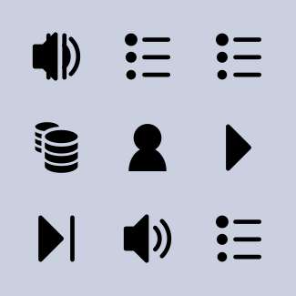 Media player icons pack