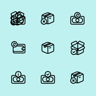 Basic E-commerce Line icons pack