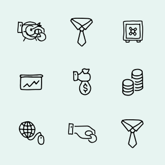Finance Hand Drawn icons pack