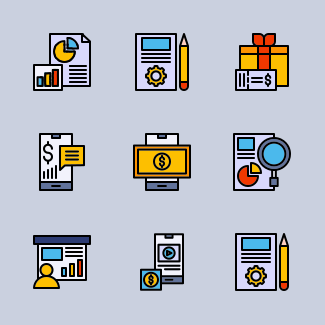 Digital Marketing (Filled Outline) icons pack