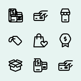 Shopping and Ecommerce icons pack