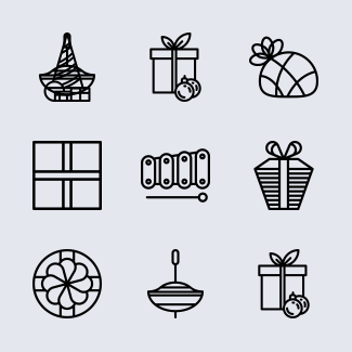 Christmas and Toys icons pack
