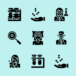 Covid-19 (solid) icons pack