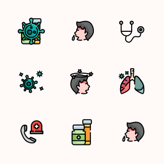 Coronavirus - Color icons pack