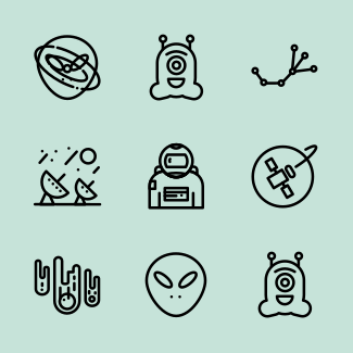 Astronomi icons pack