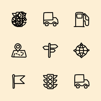 Navigation Hand Drawn icons pack