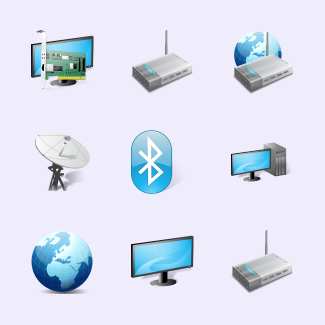 Computer Hardware and Networking icons pack