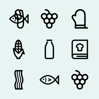 Food and Cooking icons pack