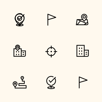 Mini icon set - Map / Location icons pack