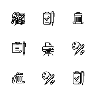 Office and job. Free icons pack
