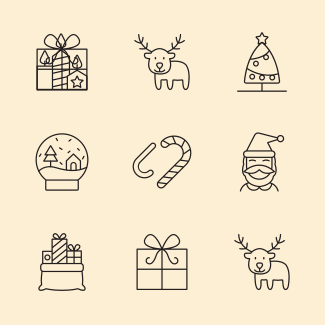 Christmas icons pack