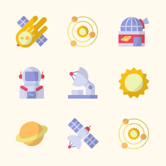 Space (Flat) icons pack
