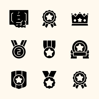 Award (Glyph) icons pack