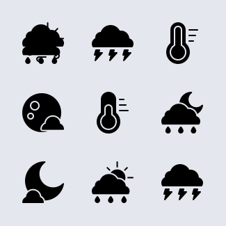 Weather (Glyph) icons pack