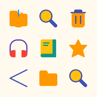 Multimedia And Interface ( Flat Style ) icons pack