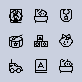 Baby and Toys icons pack