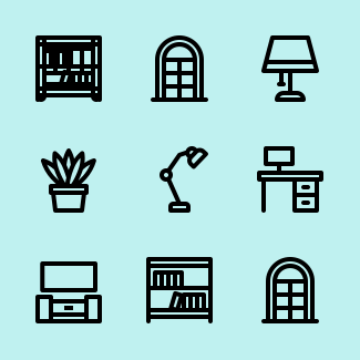 Furniture icons pack
