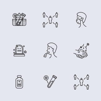 Coronavirus icons pack