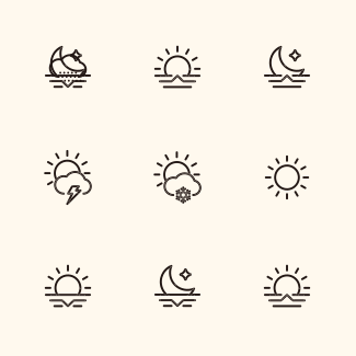 Weather Line icons pack