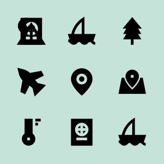 Summer Glyph 24 px icons pack