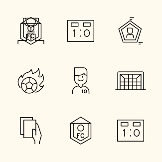 Soccer icons pack