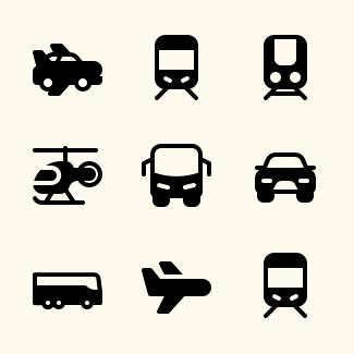 Vehicles and Travel icons pack