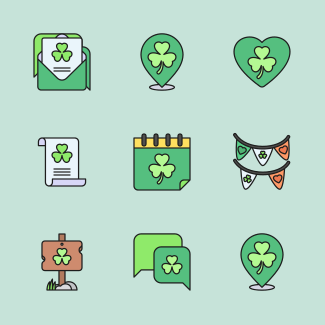 St Patrick's Day - FilledOutline icons pack