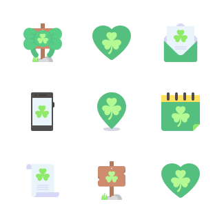 St Patrick's Day - Flat icons pack