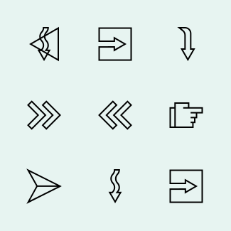 Arrow (outline) icons pack