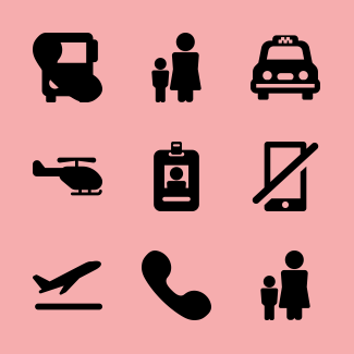 In the airport icons pack