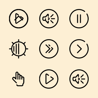 Audio Controls UI Icons FREE icons pack