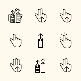 Hawcons Gesture Stroke icons pack
