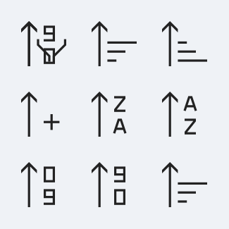 Sort icons pack