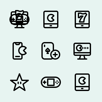 Videogames icons pack