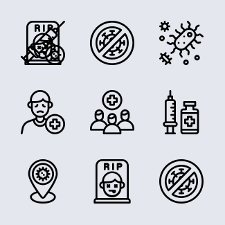 Virus Transmission Line icons pack