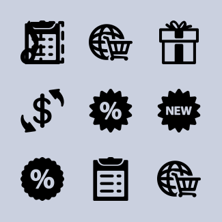 Go shopping icons pack