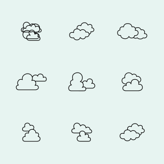 Cloud icons pack