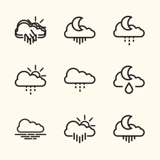 Weathercon - Weather & Forecast collection icons pack
